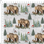 Mama Bear Grey Fabric