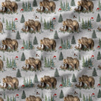 Mama Bear Grey Fabric