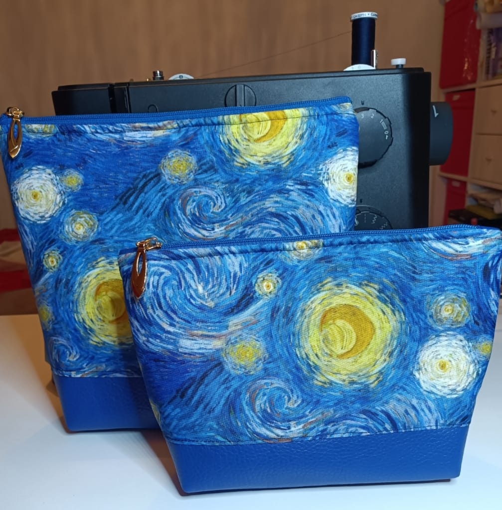Van Gogh inspired Starry Night Print On Demand fabric available on 13 fabric bases