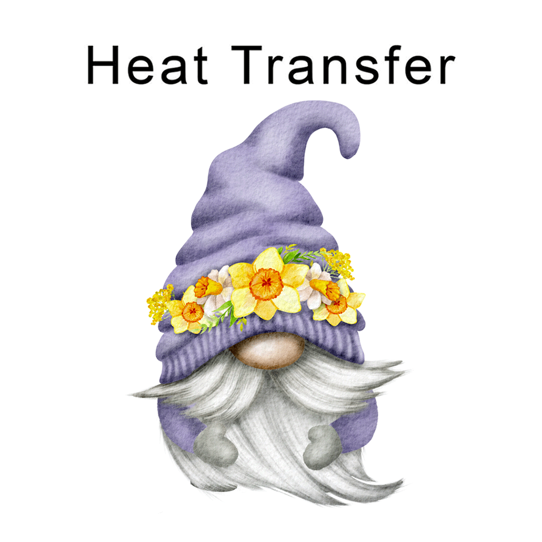 Mr Daffodil Gnome Iron on Fabric Heat Transfer DTF-111