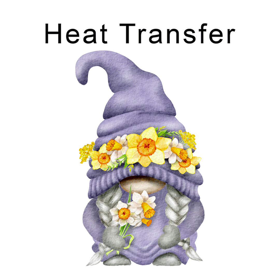 Mrs Daffodil Gnome Iron on Fabric Heat Transfer DTF-112