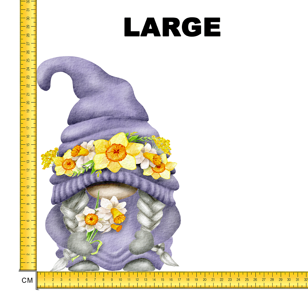 Mrs Daffodil Gnome Iron on Fabric Heat Transfer DTF-112