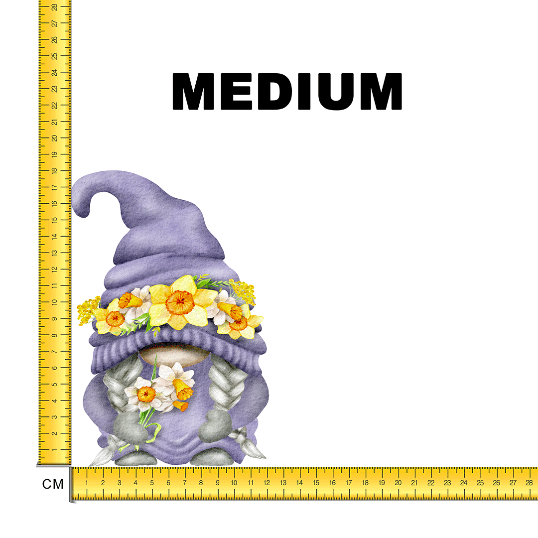 Mrs Daffodil Gnome Iron on Fabric Heat Transfer DTF-112