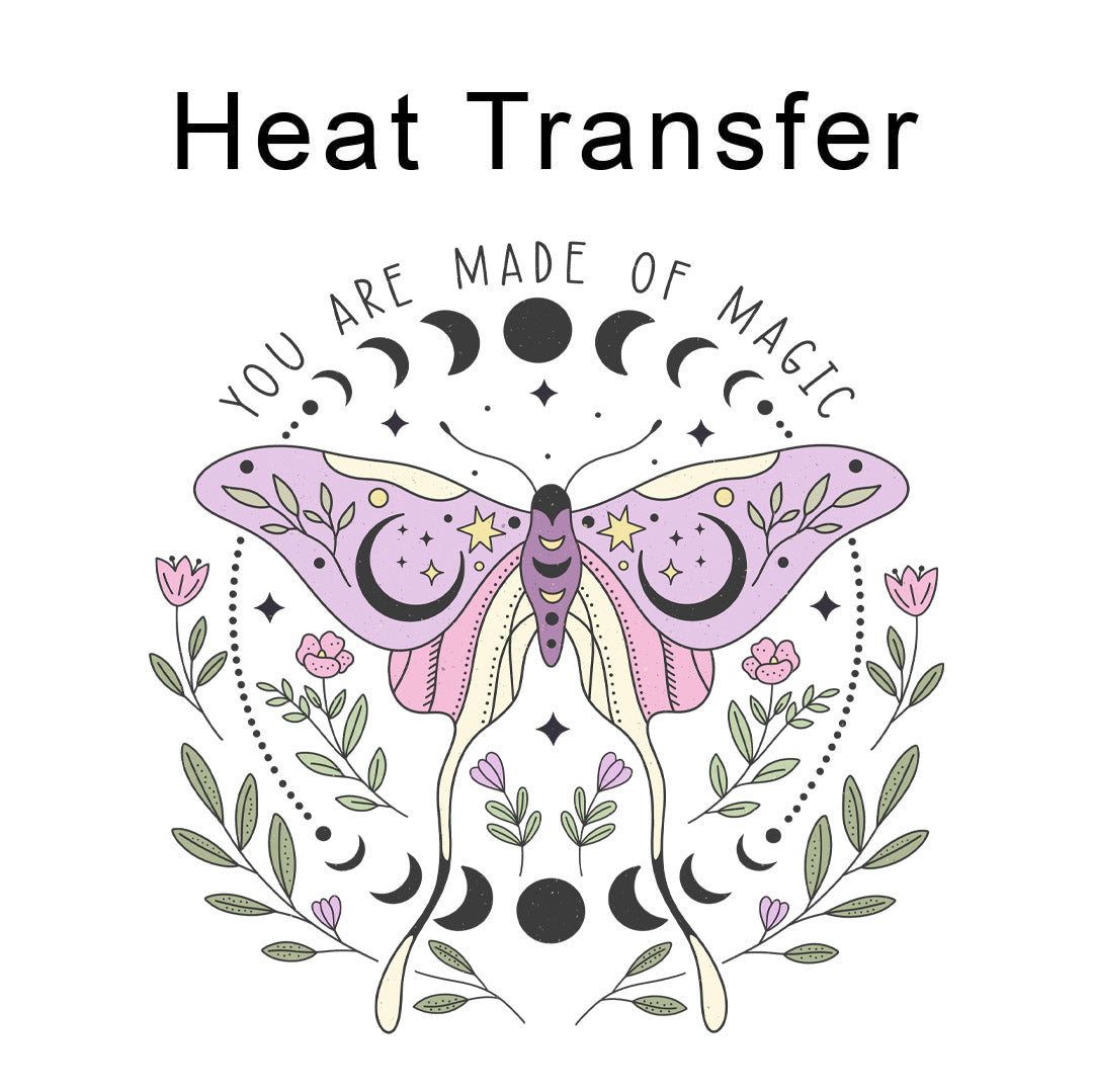 Made of Magic Moth Iron on Fabric Heat Transfer DTF-239