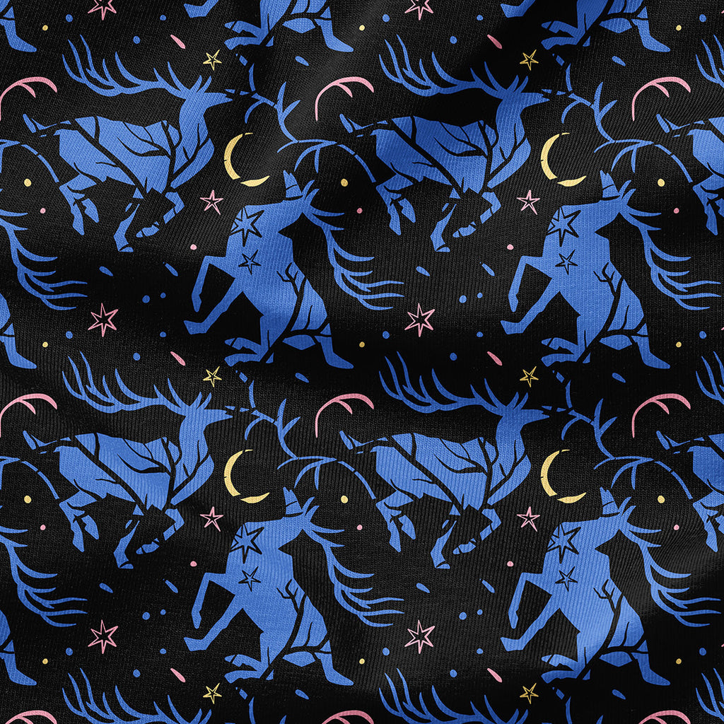 Magic Moon Black Fabric