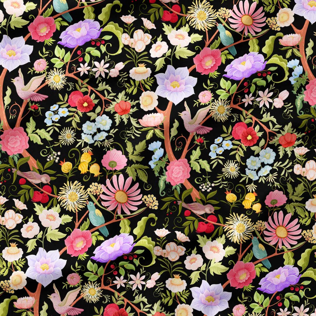 Magic Tree Black Fabric
