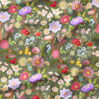 Magic Tree Green Fabric