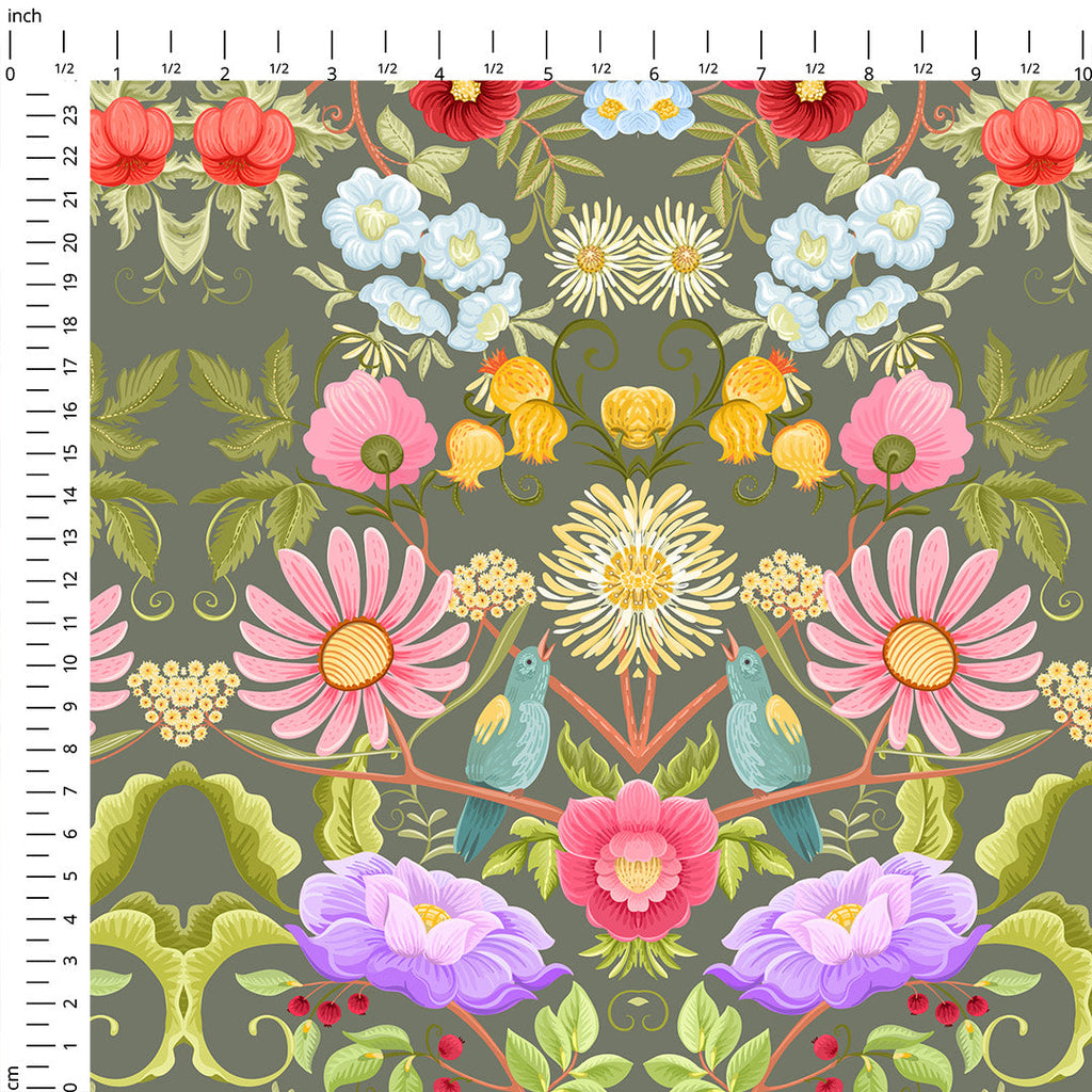 Magic Tree Symphony Green Fabric