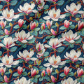 Embroidered Magnolia Green Fabric