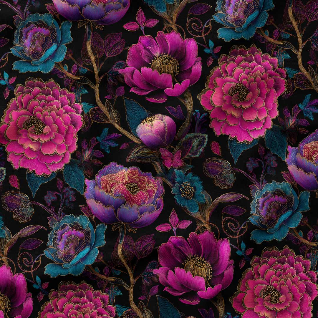 Majestic Flowers Fabric