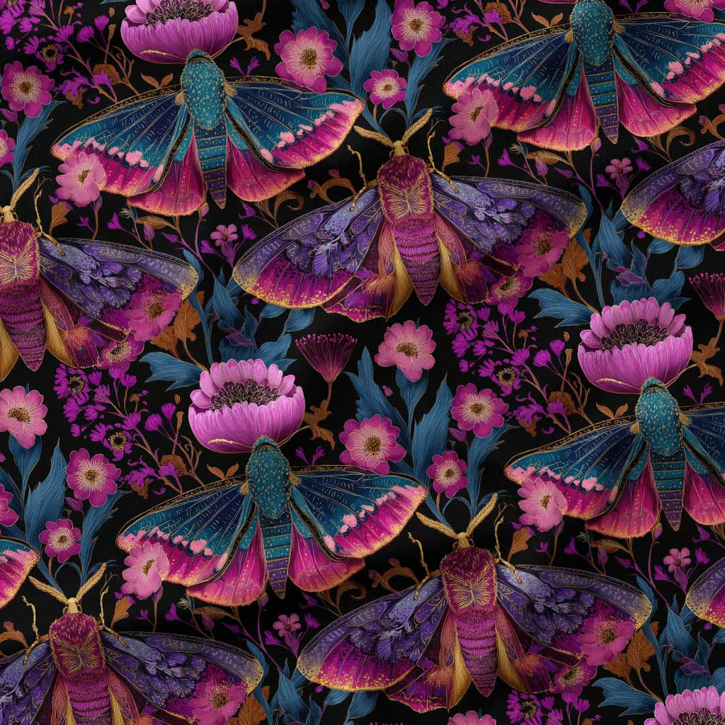 Majestic Moths Fabric