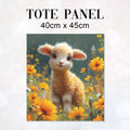 TOTE Fabric Bag Panel Cute Lamb Marigold TP-302