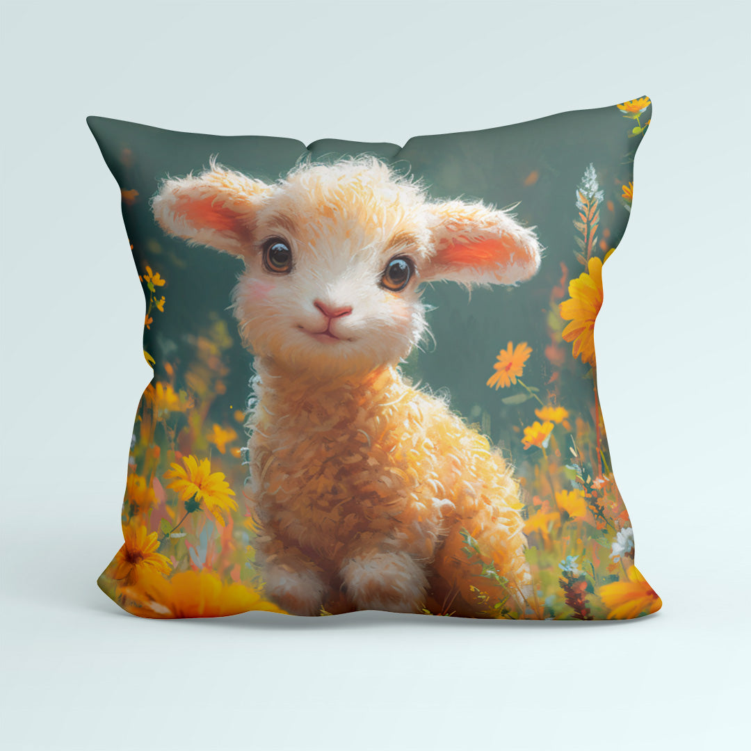 CUSHION Panel Cute Lamb Marigold CP-229