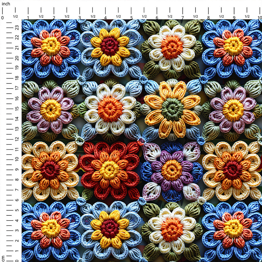 Marissa Crochet Flowers Fabric