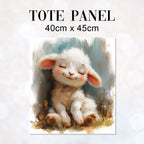 TOTE Fabric Bag Panel Cute Lamb Marshmallow TP-303