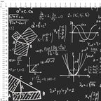 Math Charcoal Fabric