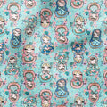 Matryoshka Blue Fabric
