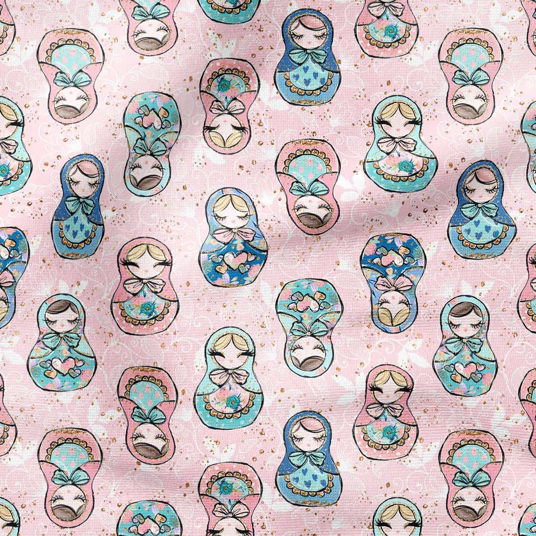 Matryoshka Pink Fabric