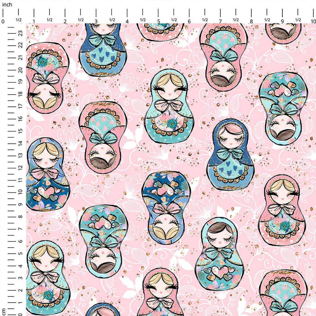Matryoshka Pink Fabric