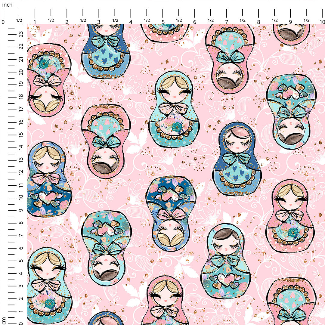 Matryoshka Pink Fabric