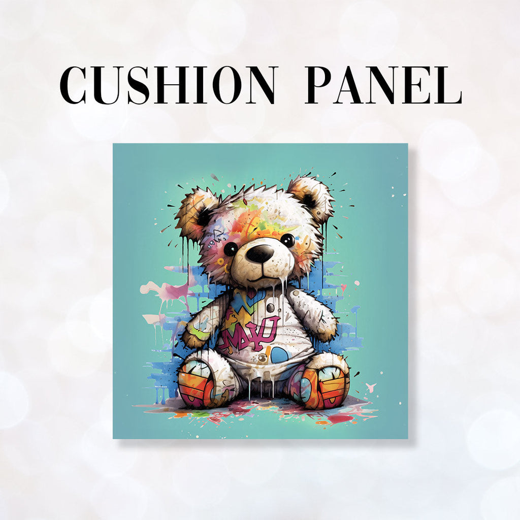 CUSHION Fabric Panel Max Graffiti Teddy