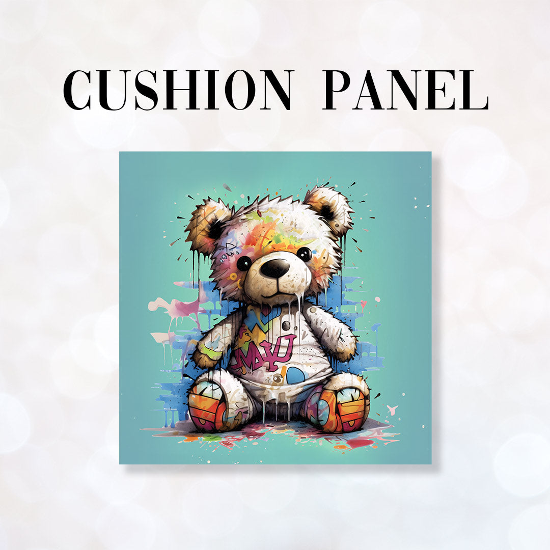 CUSHION Fabric Panel Max Graffiti Teddy