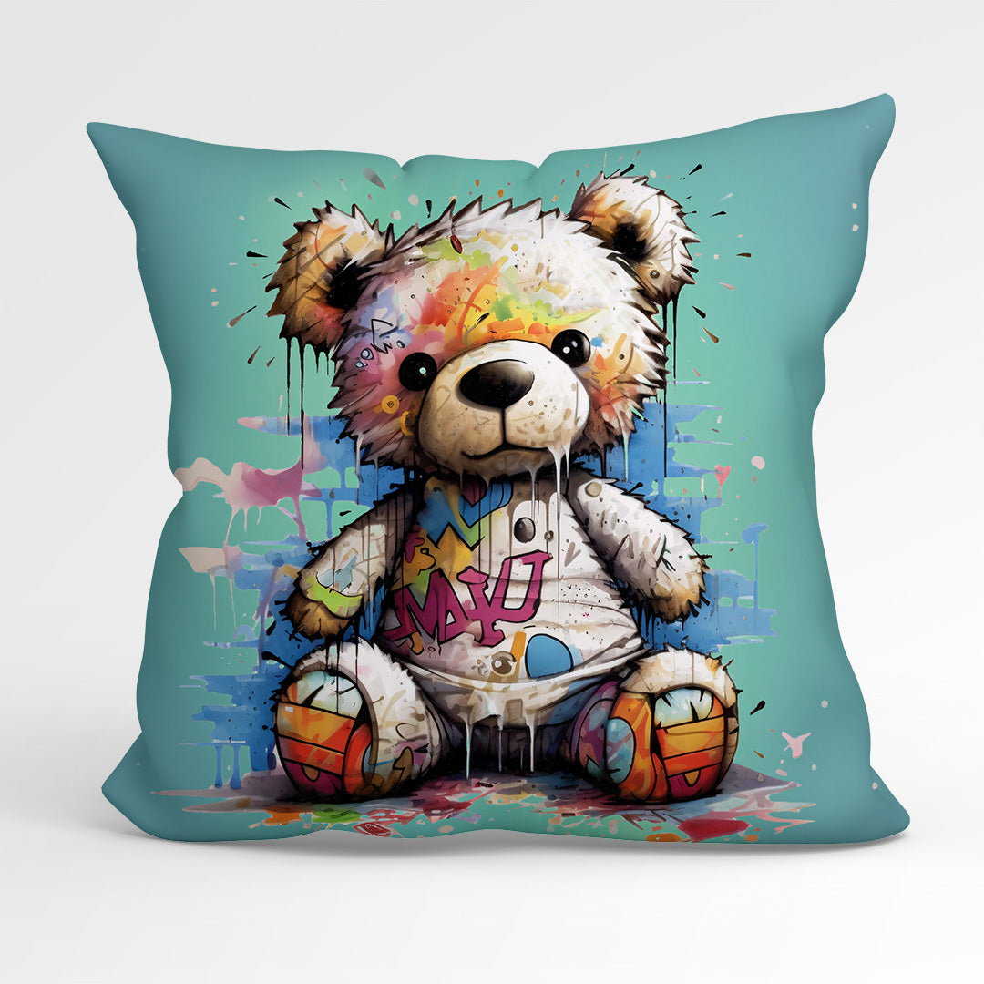 CUSHION Fabric Panel Max Grafitti Teddy