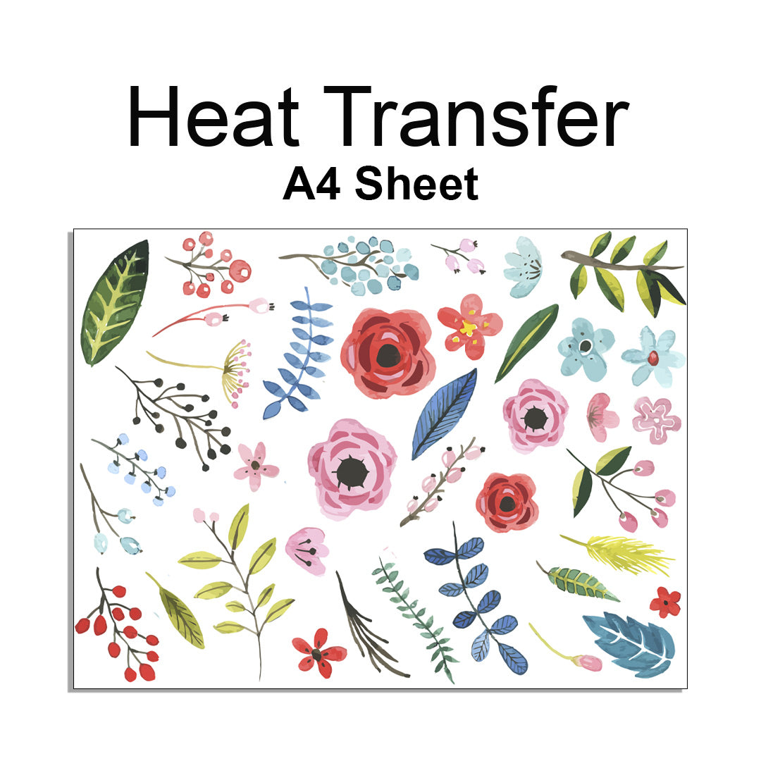 Meadow Flowers A4 Mix Iron on fabric heat transfer DTF-46