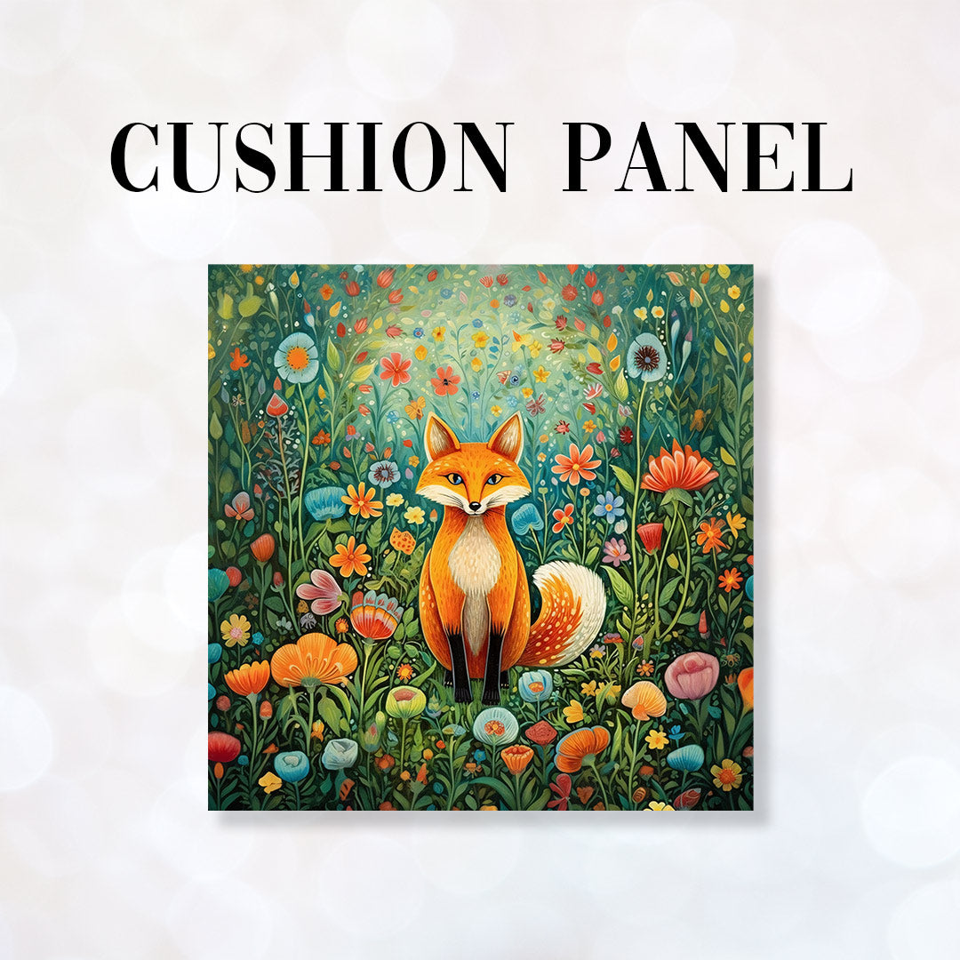 CUSHION Fabric Panel Meadow Fox
