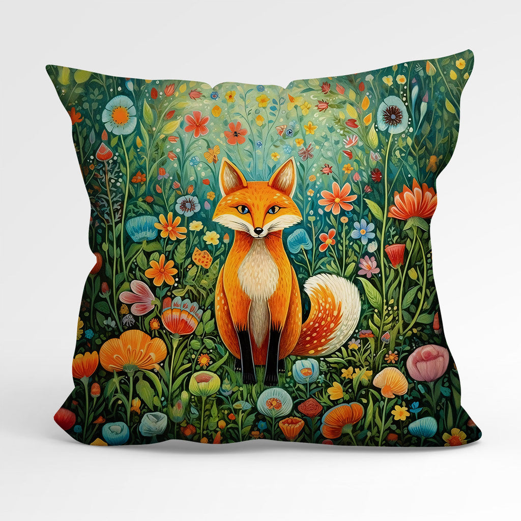 CUSHION Fabric Panel Meadow Fox
