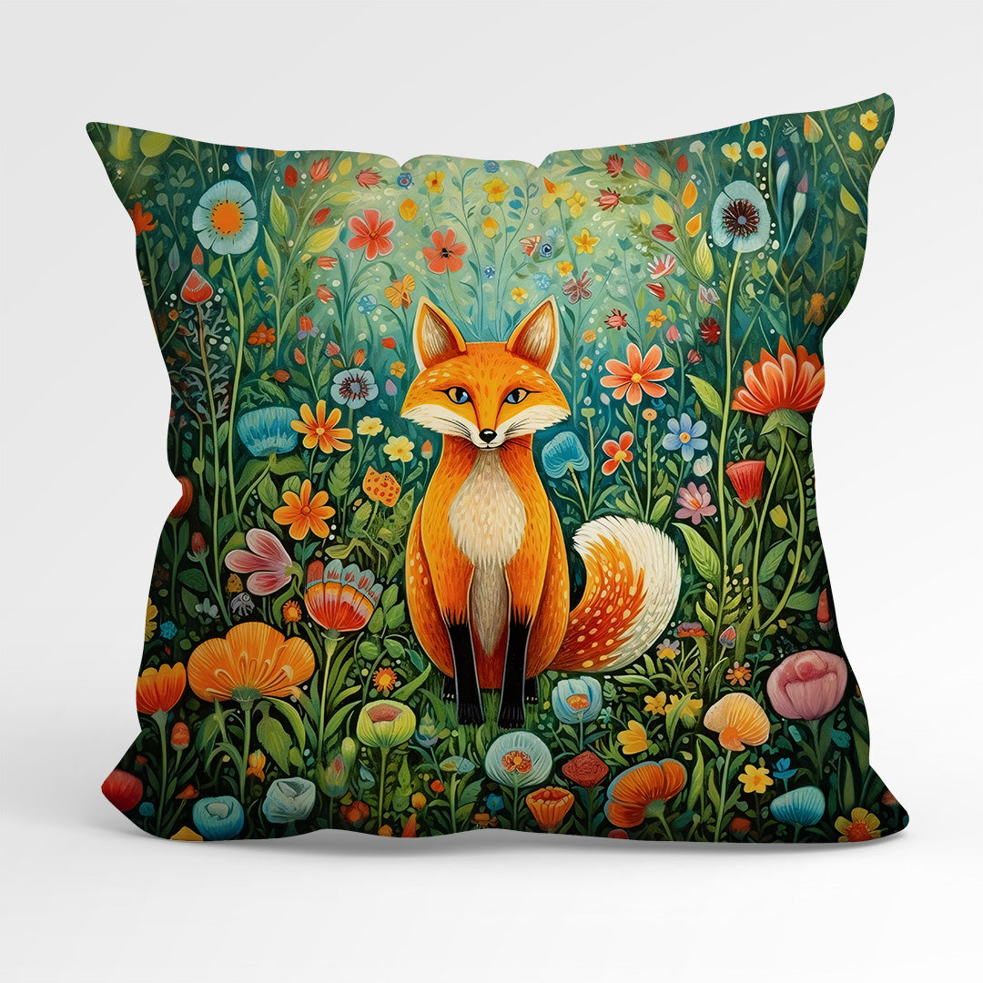 CUSHION Fabric Panel Meadow Fox