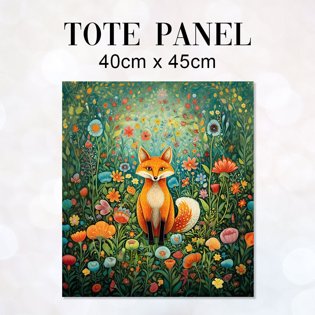 TOTE Meadow Fox Fabric Bag Panel