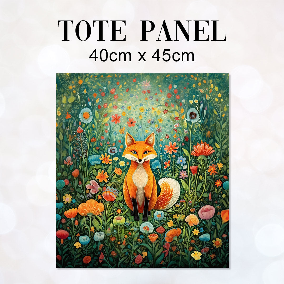 Meadow Fox Fabric Panel for sewing Tote Bags – Custom Fabrics UK