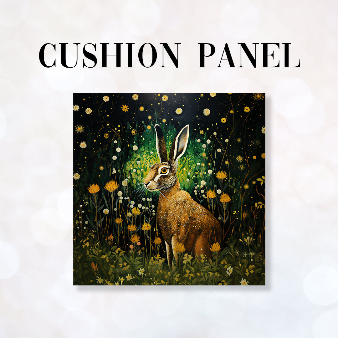 CUSHION Fabric Panel Meadow Hare