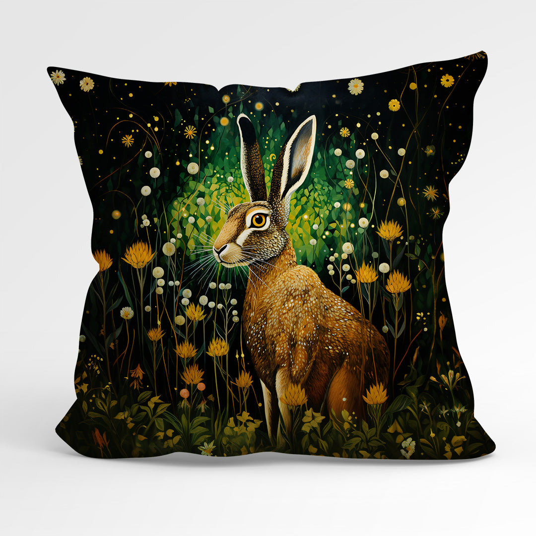 CUSHION Fabric Panel Meadow Hare