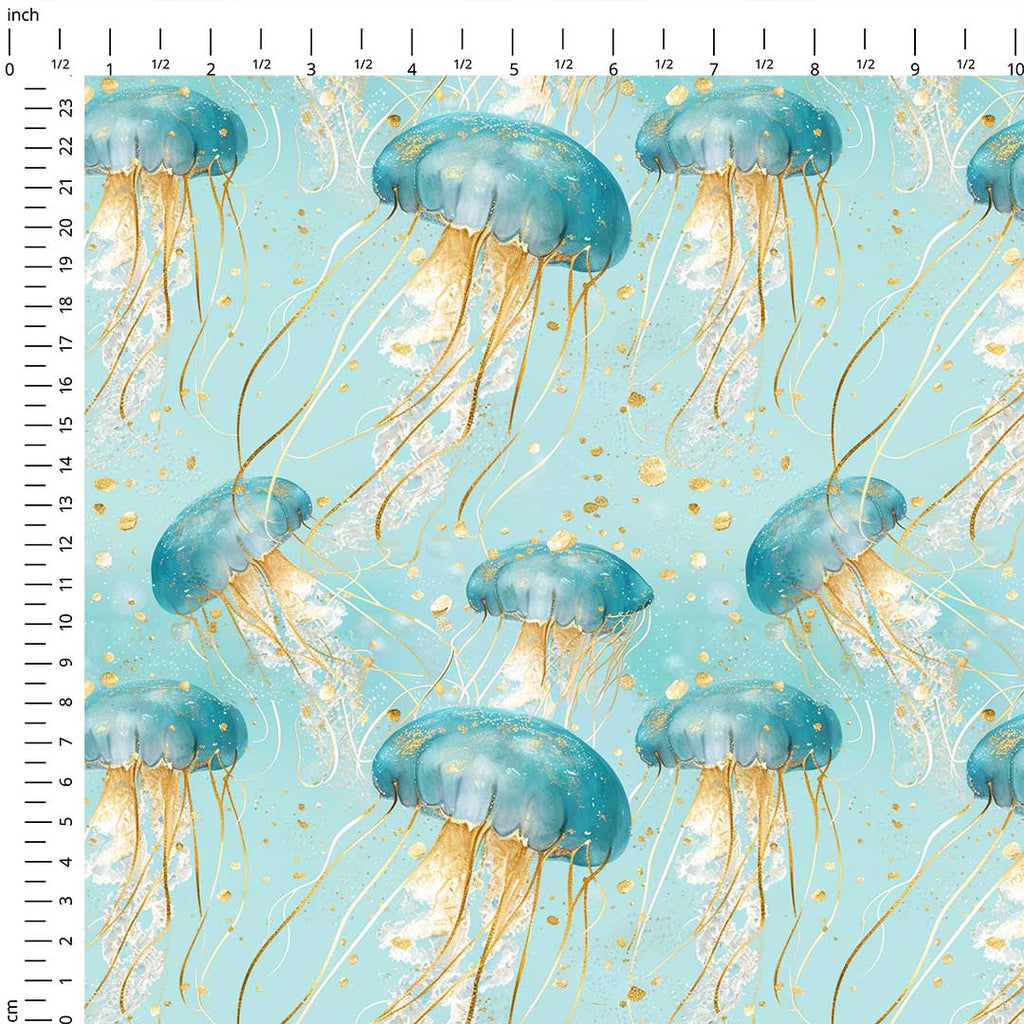 Mermaid Cove Jellyfish Fabric