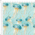 Mermaid Cove Jellyfish Fabric