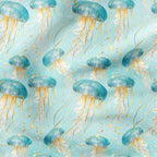 Mermaid Cove Jellyfish Fabric