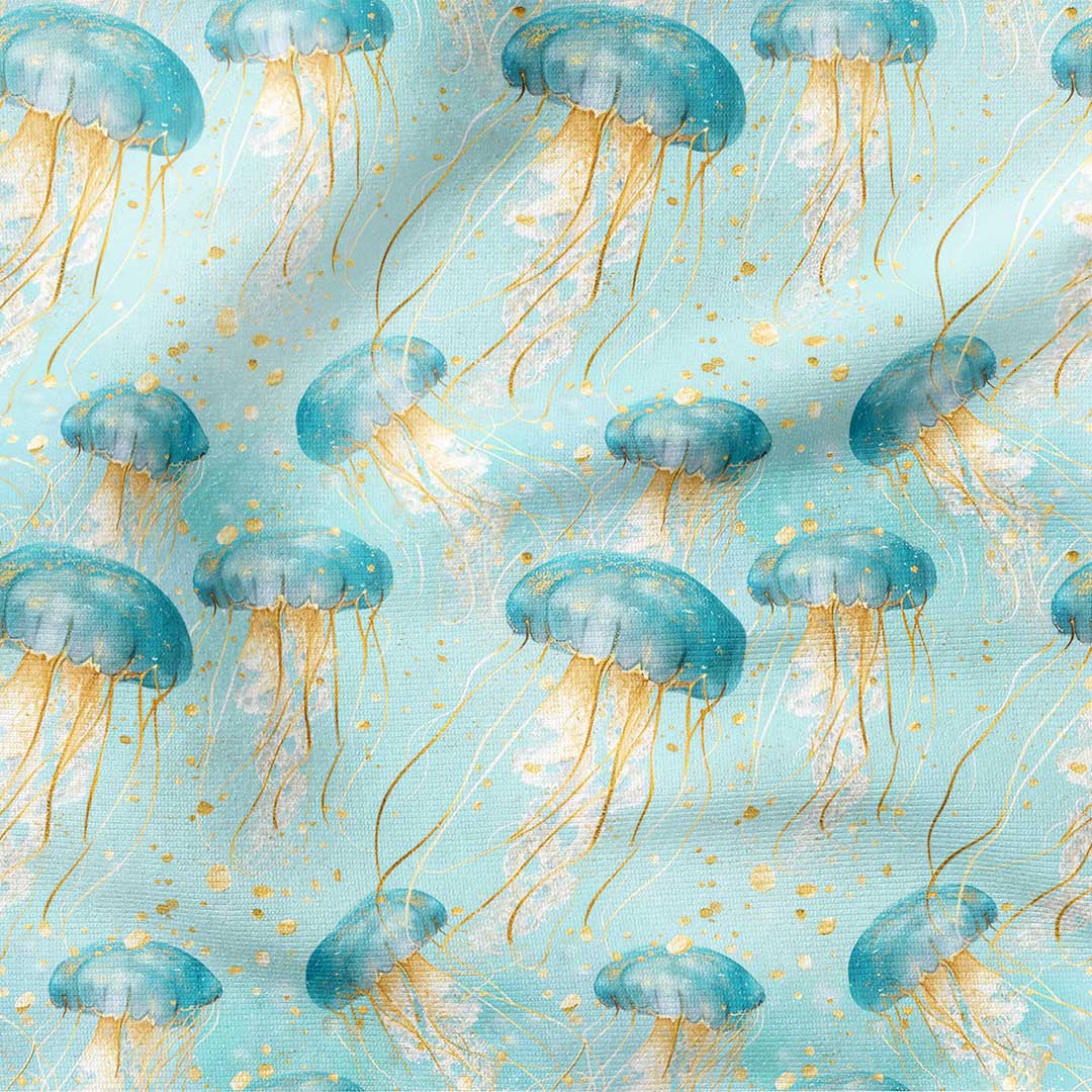 Mermaid Cove Jellyfish Fabric