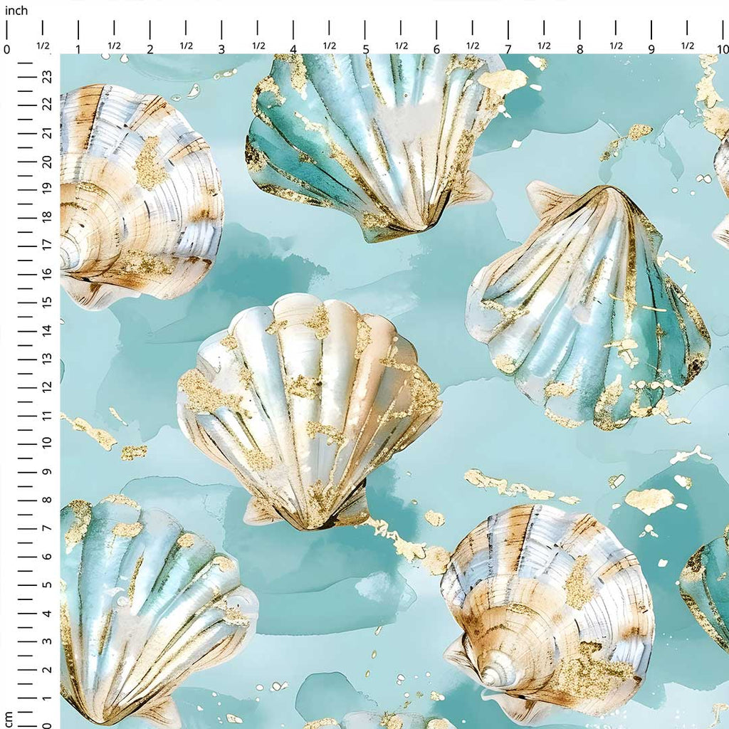 Mermaid Cove Shells Fabric