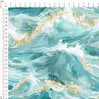 Mermaid Cove Waves Fabric