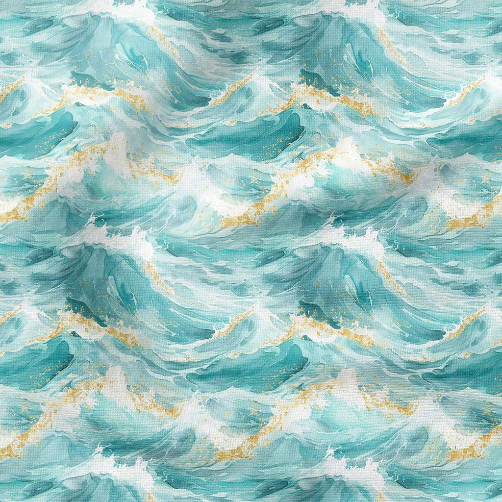 Mermaid Cove Waves Fabric
