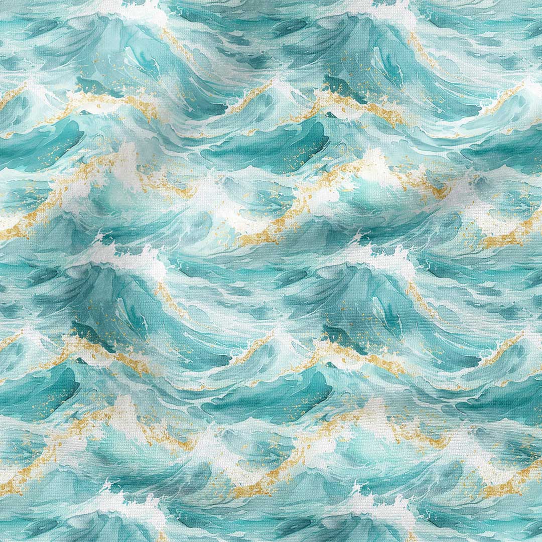 Mermaid Cove Waves Fabric
