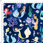 Mermaid Princesses Fabric