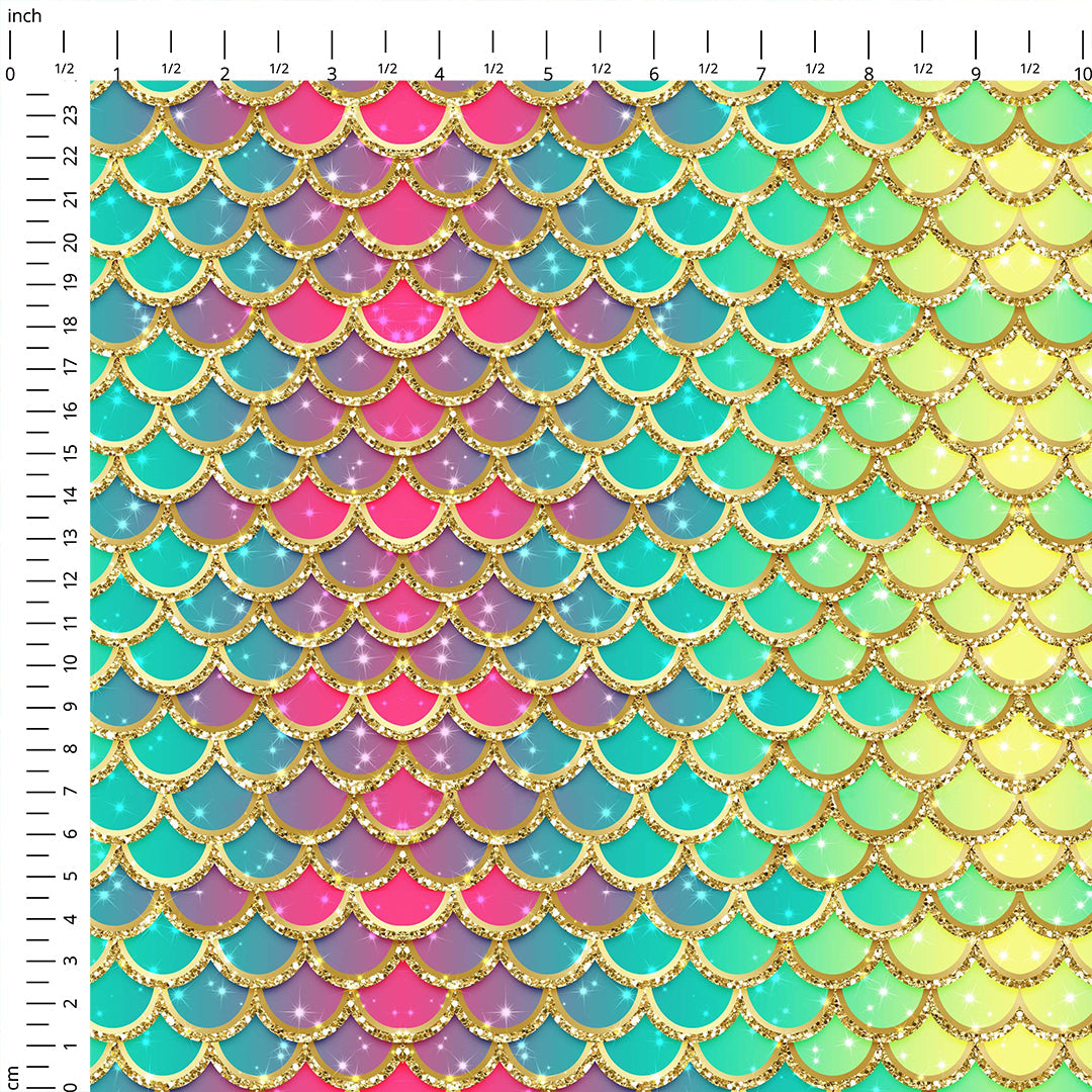 Mermaid Scales Lagoon Fabric