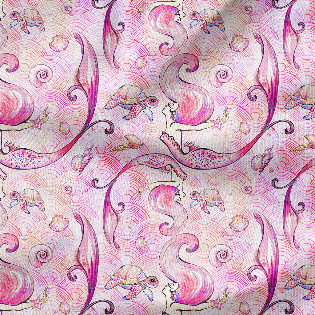 Mermaids Pink Fabric