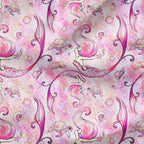 Mermaids Pink Fabric