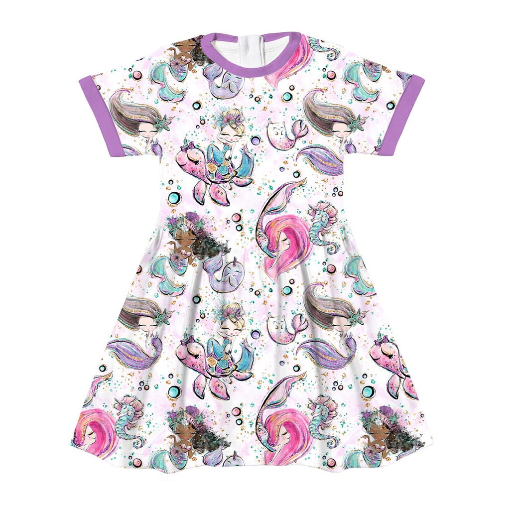 Mermaids White Fabric