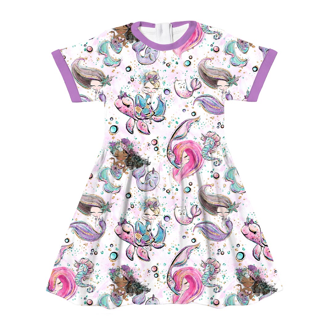 Mermaids White Fabric