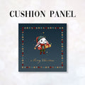 CUSHION Fabric Panel Merry Christmas Bunny